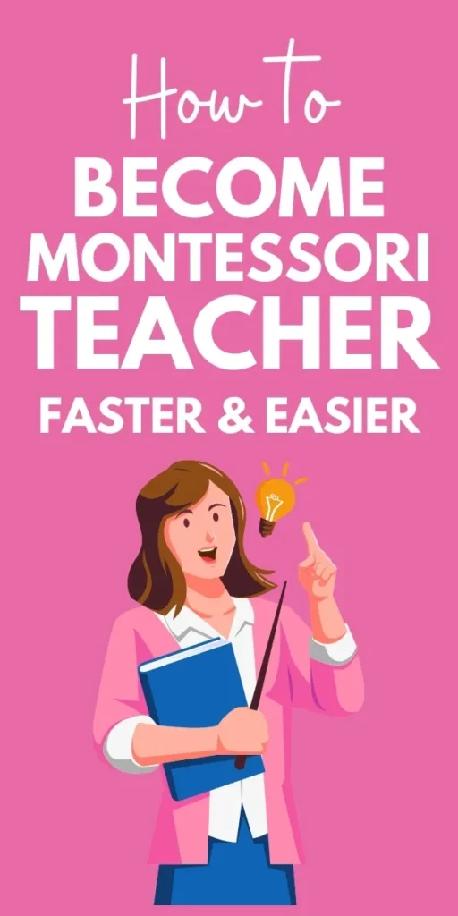 how to become montessori teacher image use for pinterest