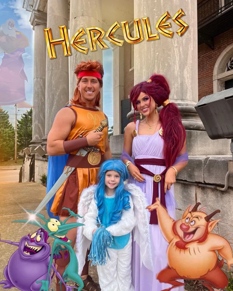 family of three disney halloween costumes