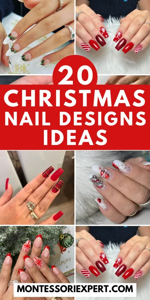20 Easy Christmas Nail Designs for a Festive Look 1 christmas nail art designs featured image