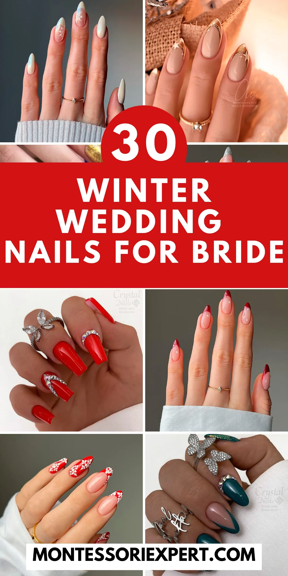 winter wedding nails featured image